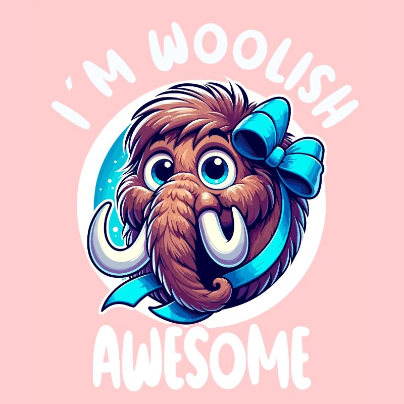 I´m Woolish Awesome süßes Mammut
