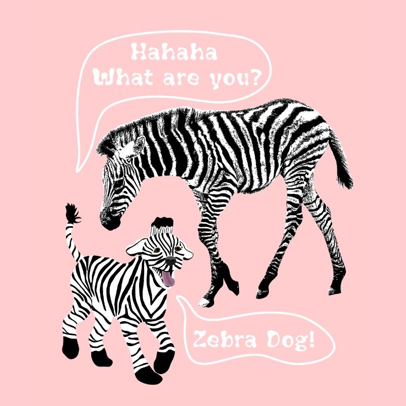 Dog with Zebra Pattern, Poodle Zebra Funny Crazy