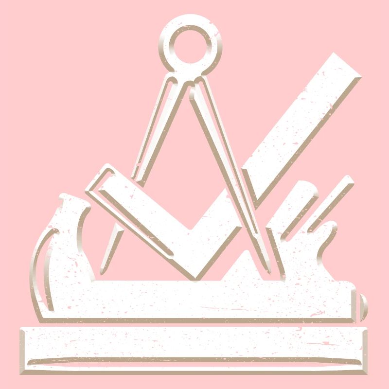 Carpenter et menuisier symbole de guilde 3D grunge utilisé