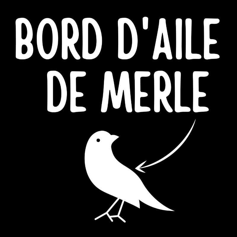 Merle, expression, bord d'aile de merle