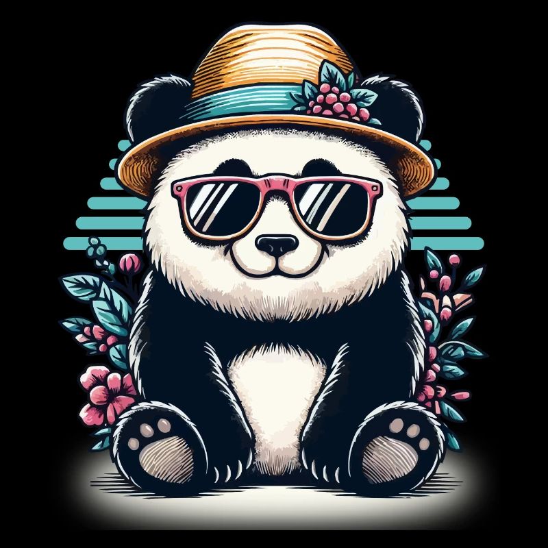 Panda rétro cool