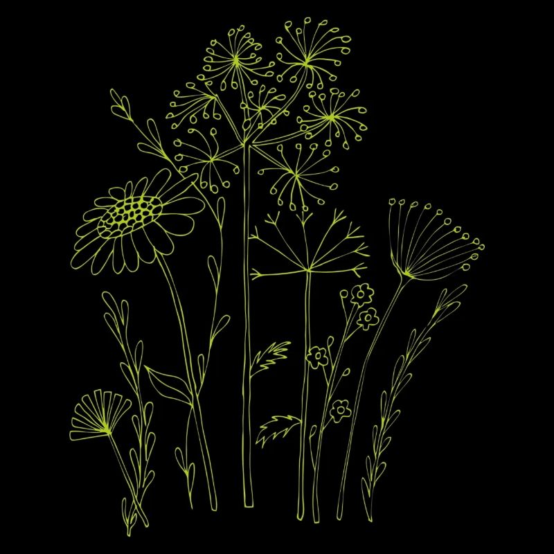 Style de fleurs séchées