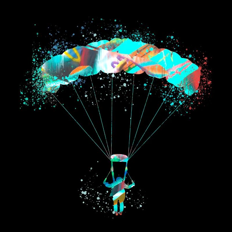 fallschirm,fallschirmfliegen,graffiti,gleitschirm