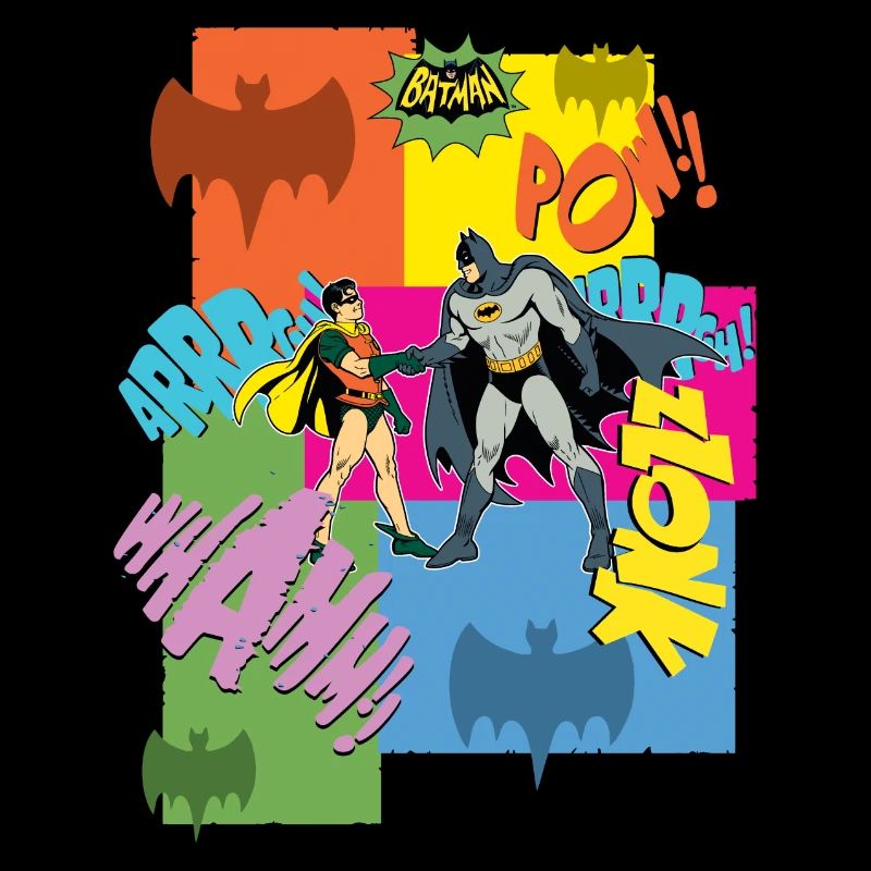 DC Comics Batman Robin Onomatopées Collage