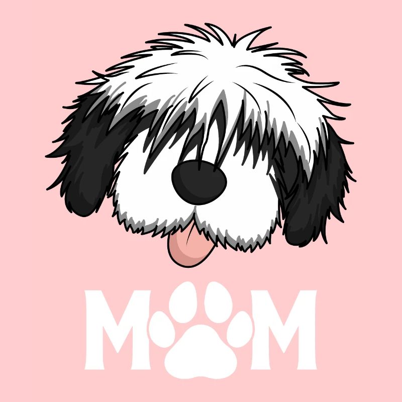 Bobtail-Pudel-Mischling Hund Mutter