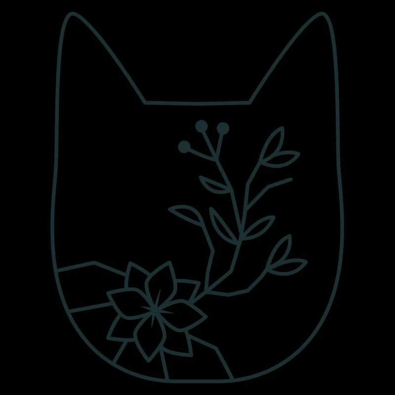 FLEUR florale tête de chat