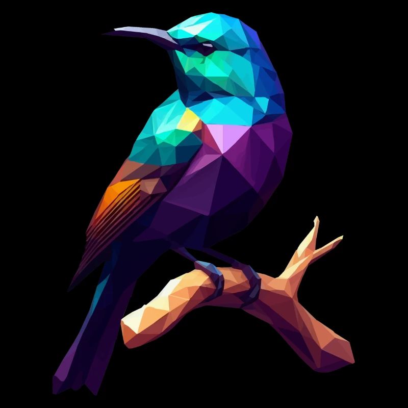 Vogel abstract auf Ast, Geschenkidee