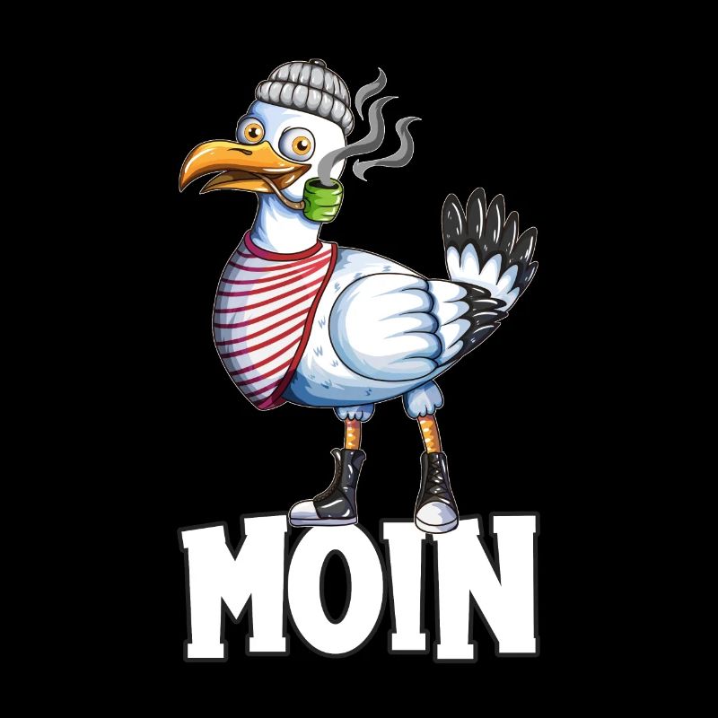 Plattdeutsche Möwe Moin Spruch Nordsee Liebhaber