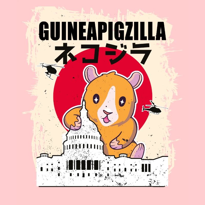 Motif Guineapigzilla pour les amateurs de cochons d'Inde