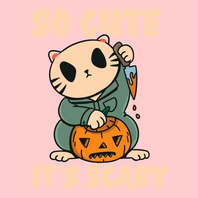 Tenue d’Halloween de citrouille de chat si mignonne que c’est effrayant