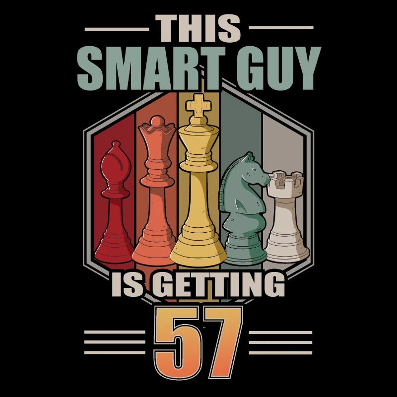 Smart Guy Is Getting 57 Retro Schach 57 Geburtstag