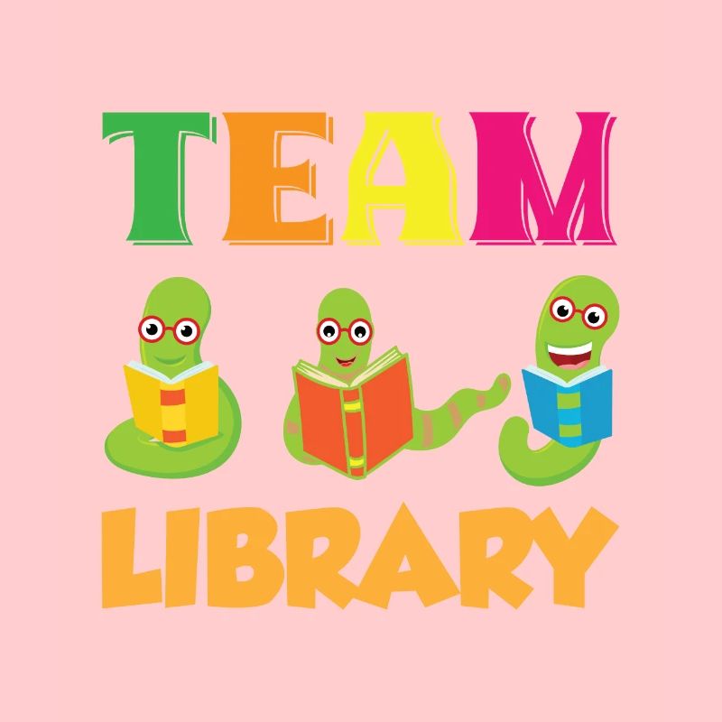 Team Library Cute Librarian School