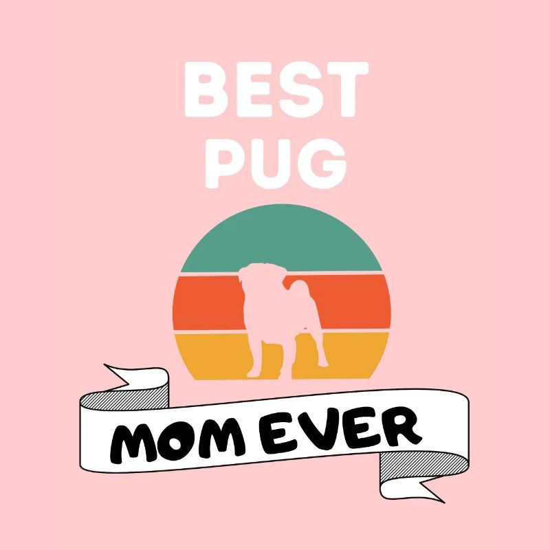 Mops Mama Retro Muttertag Hund Mops