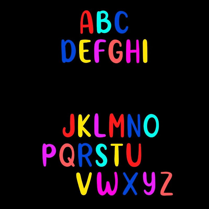 ABC buntes Alphabet " Schulkind " zur Einschulung