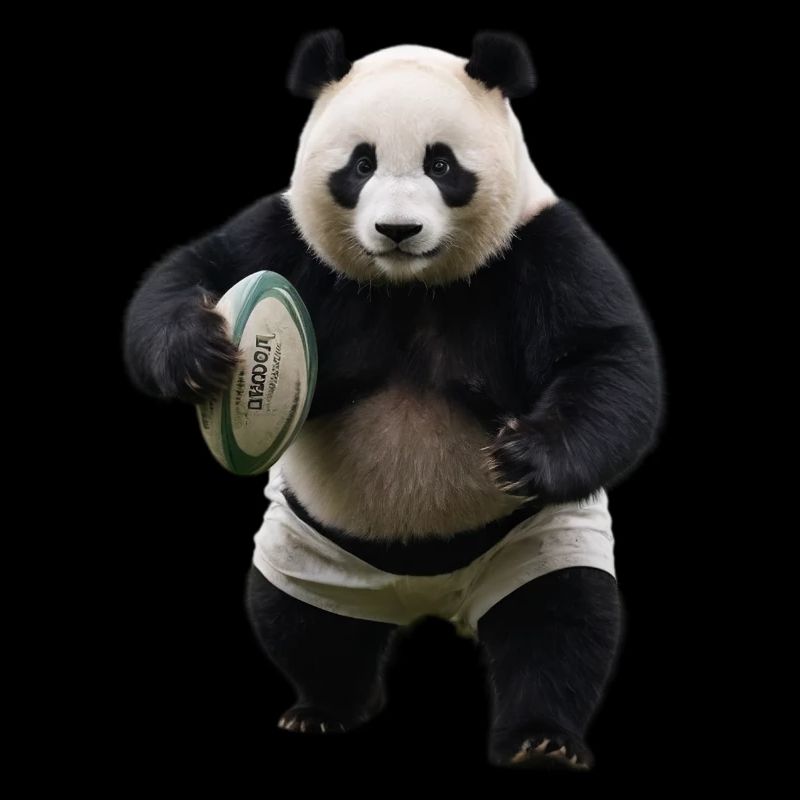Sportlicher Panda