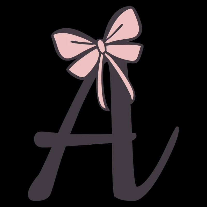 Lettre initiale A ruban