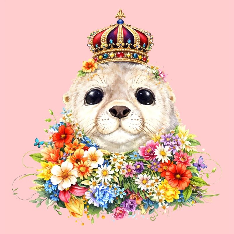 Royal seal with crown