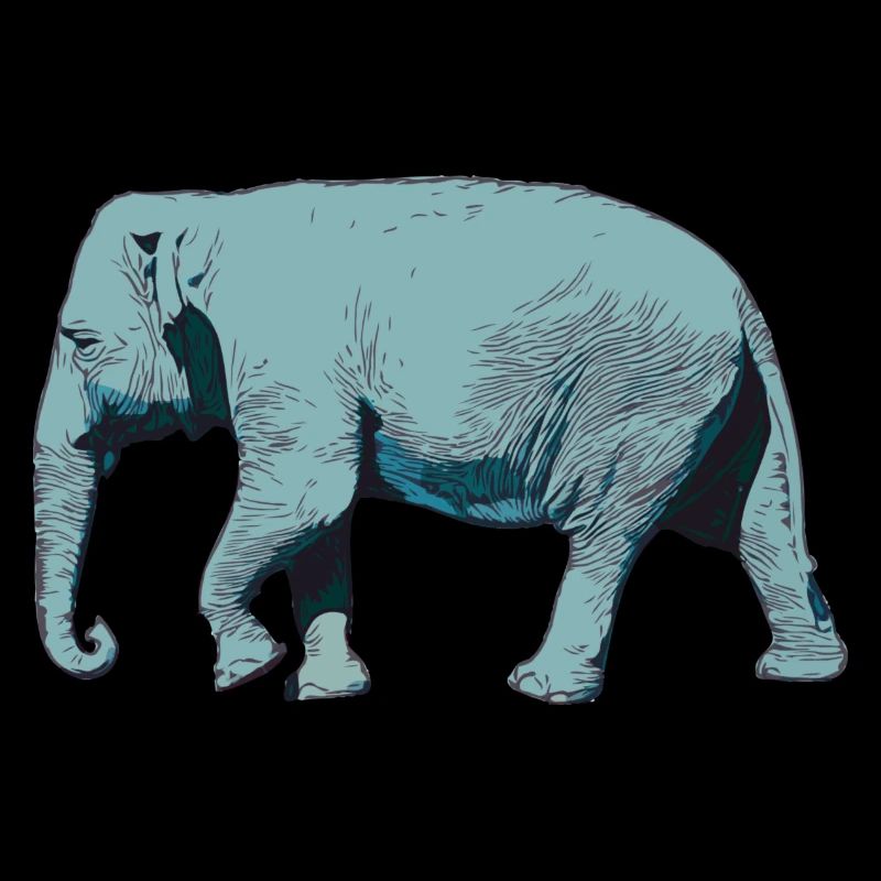 Elefant, Blauer Elefant, Elephant, Dickhäuter