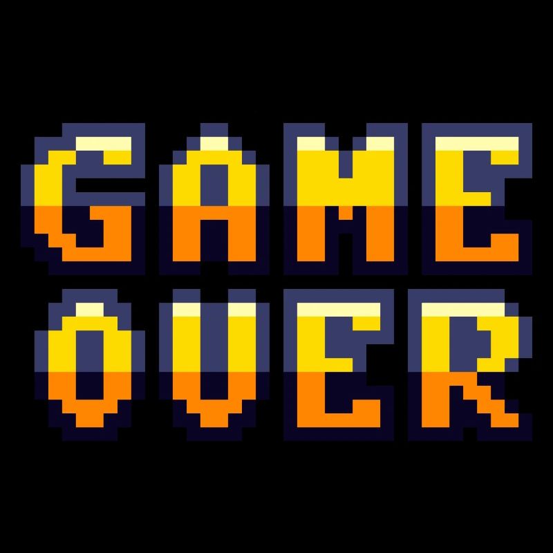 Game Over Retrogaming Vintage-Pixel