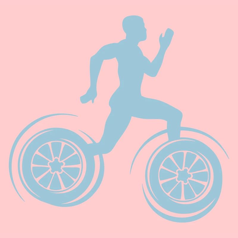 sportif sprinter athletisme roue course