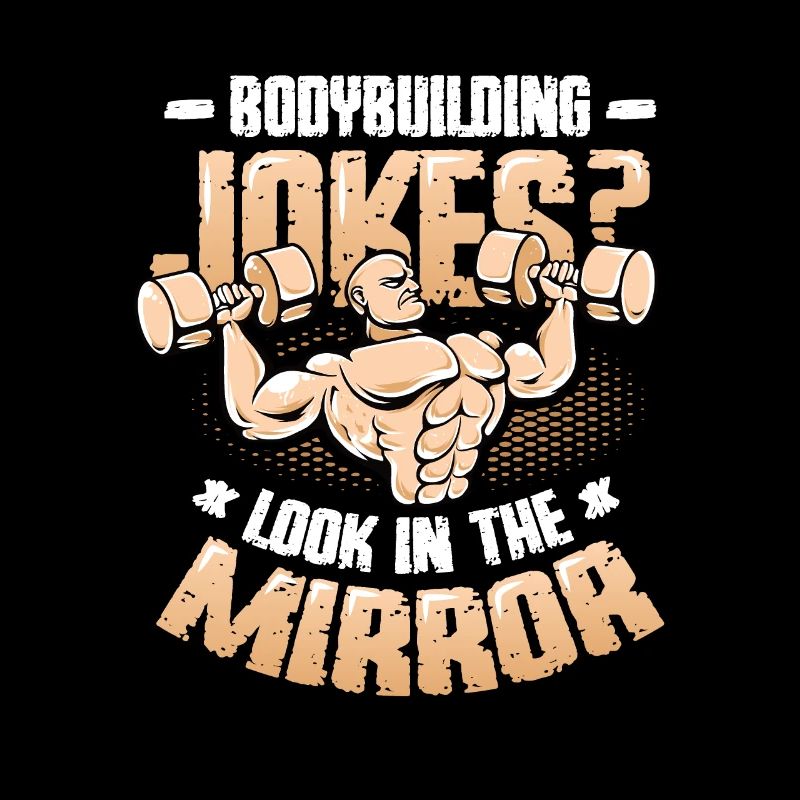 Blagues de musculation Se regarder dans le miroir