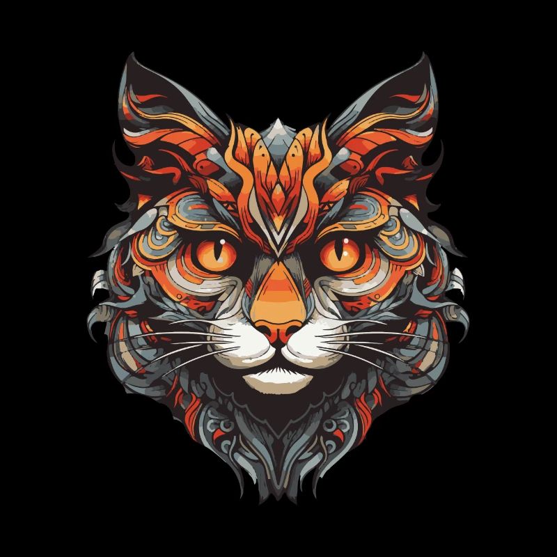 Cat Portrait Head
