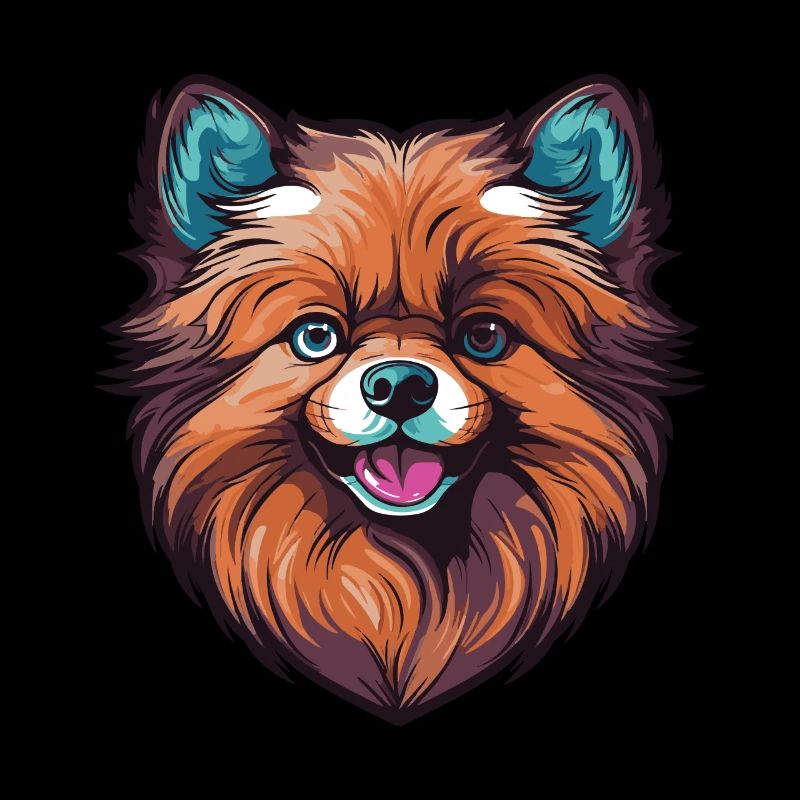 Pomeranian Hund Kopf
