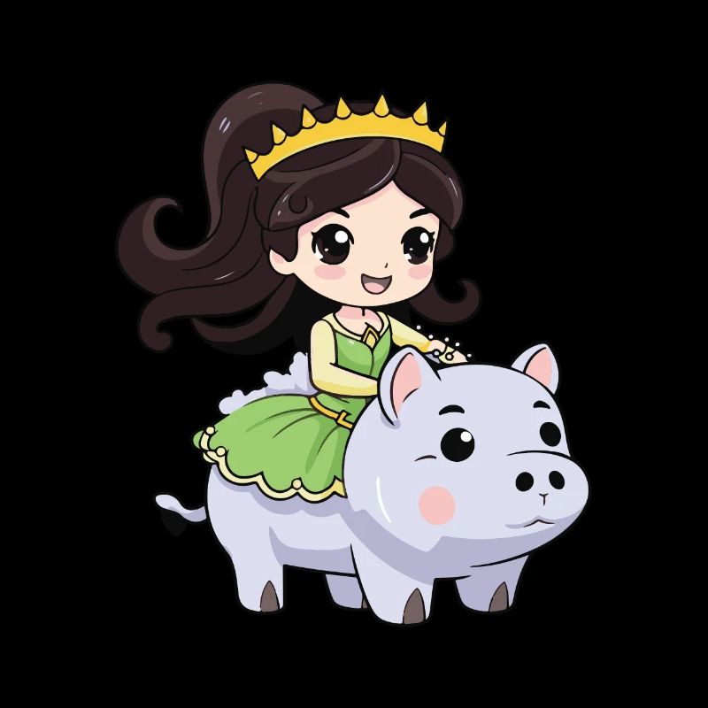 Bande dessinée de cochon de princesse