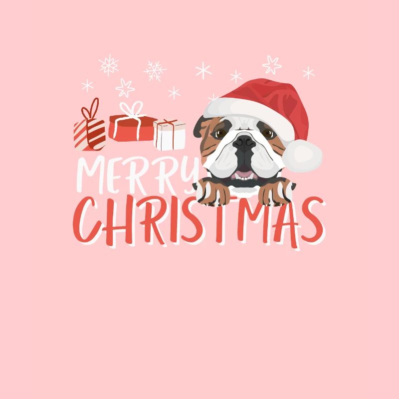 Bouledogue anglais Joyeux Noël