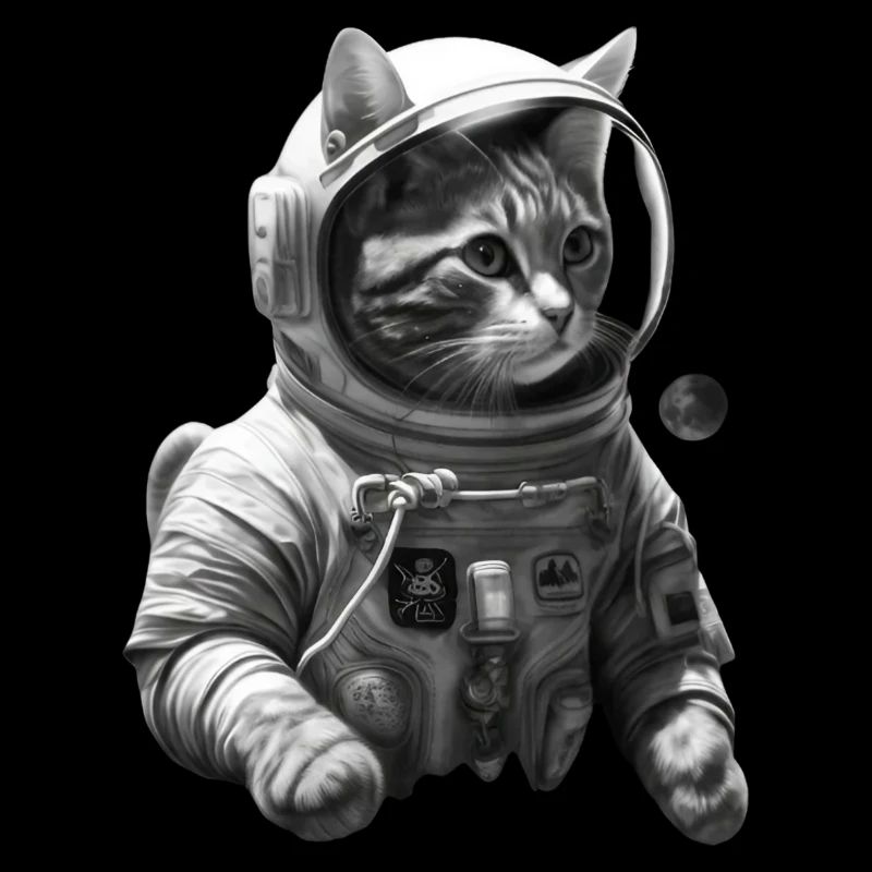 Un chat astronaute mignon