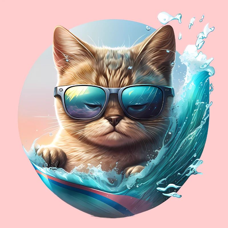 Chat de surf