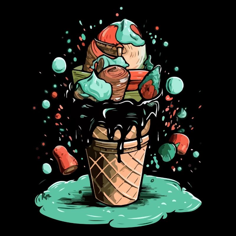 Cornet de glace multi-goûts