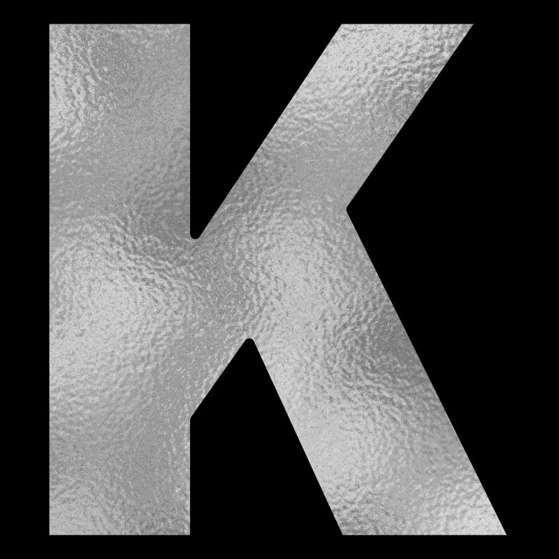 Buchstabe K Silber