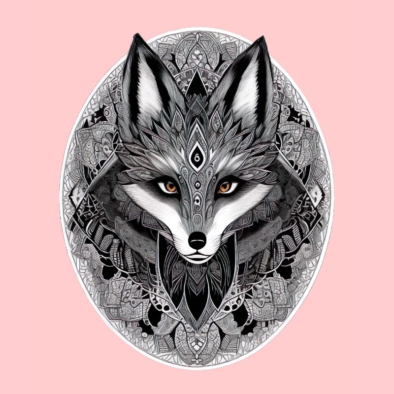 Fox Mandala Drawing Complex Nature Wilderness