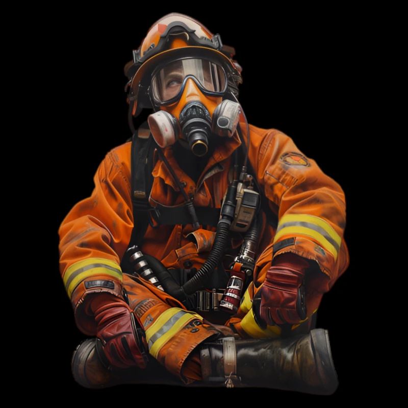 Verträumter Feuerwehrmann