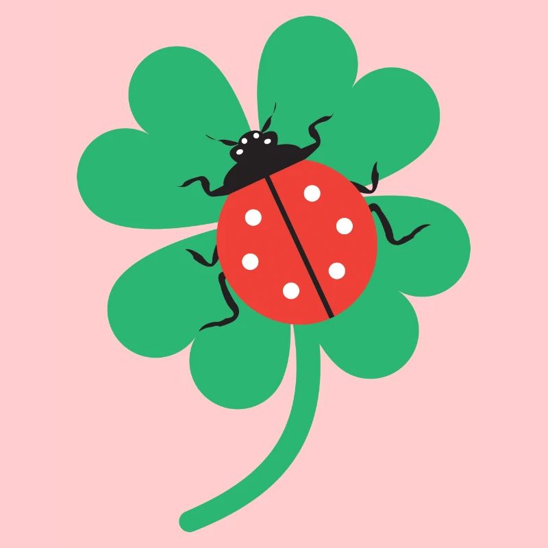 Cloverleaf with Ladybug
