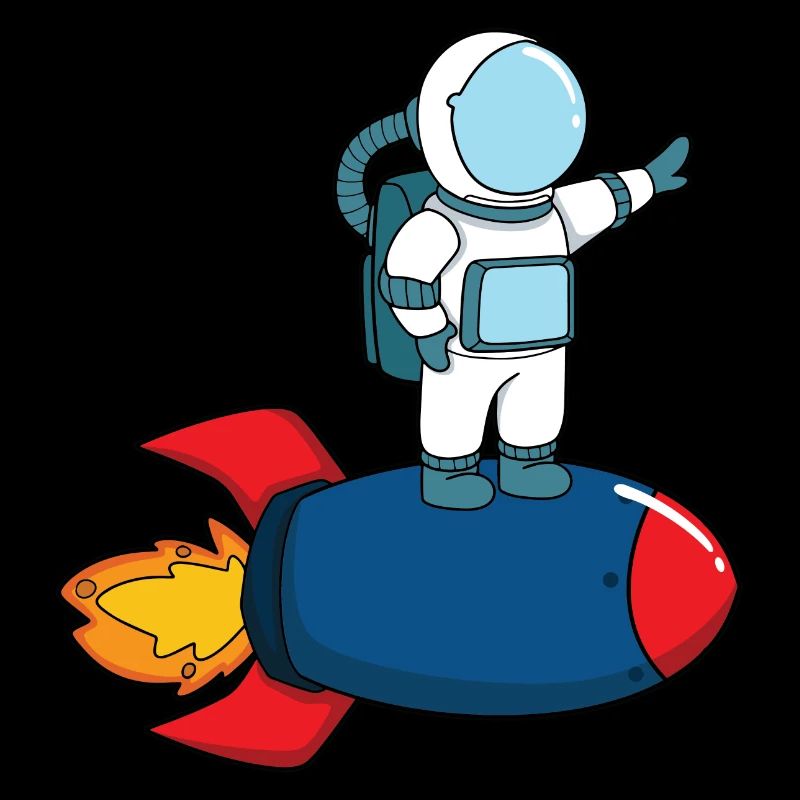 Astronaut on rocket