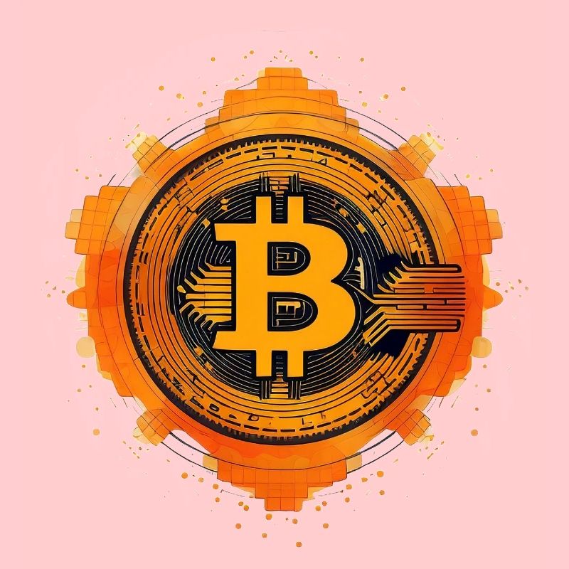Bitcoin Logo abstrakt