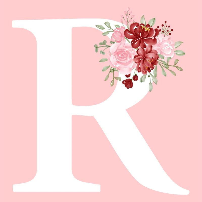 Roter Blumenbuchstabe R