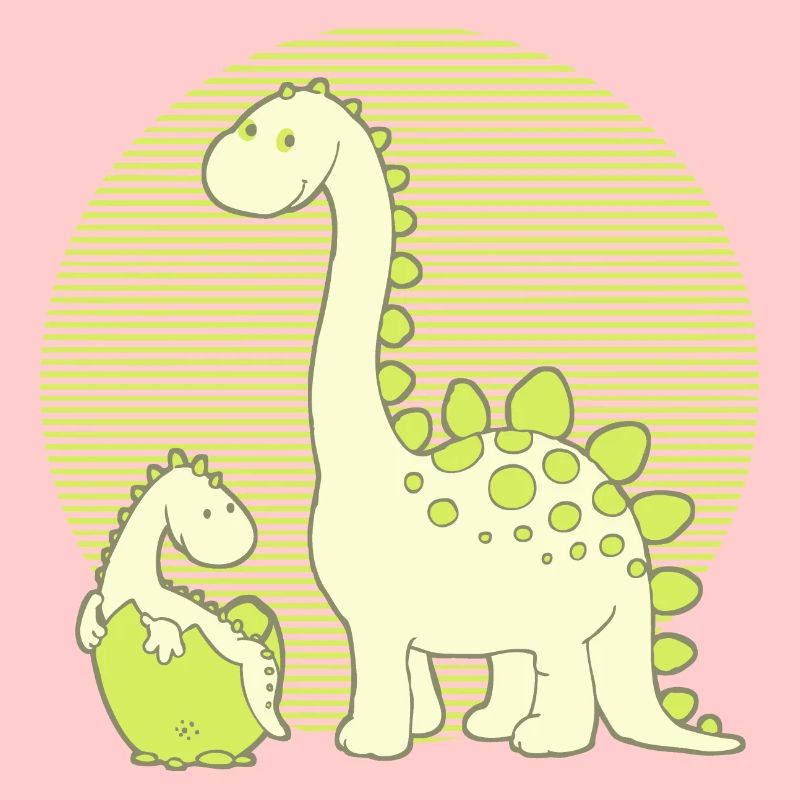 Dinosaur Mom with Hatching Egg