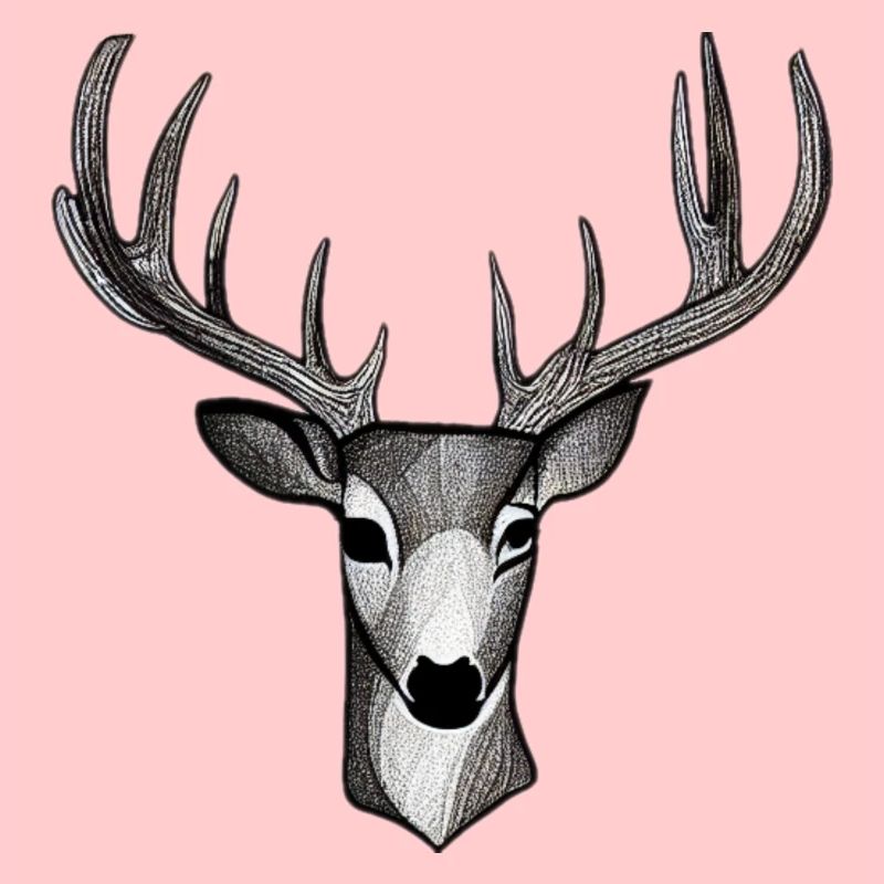 Hirschkopf im Herbst Hirsch Geweih Bock Reh Kitz