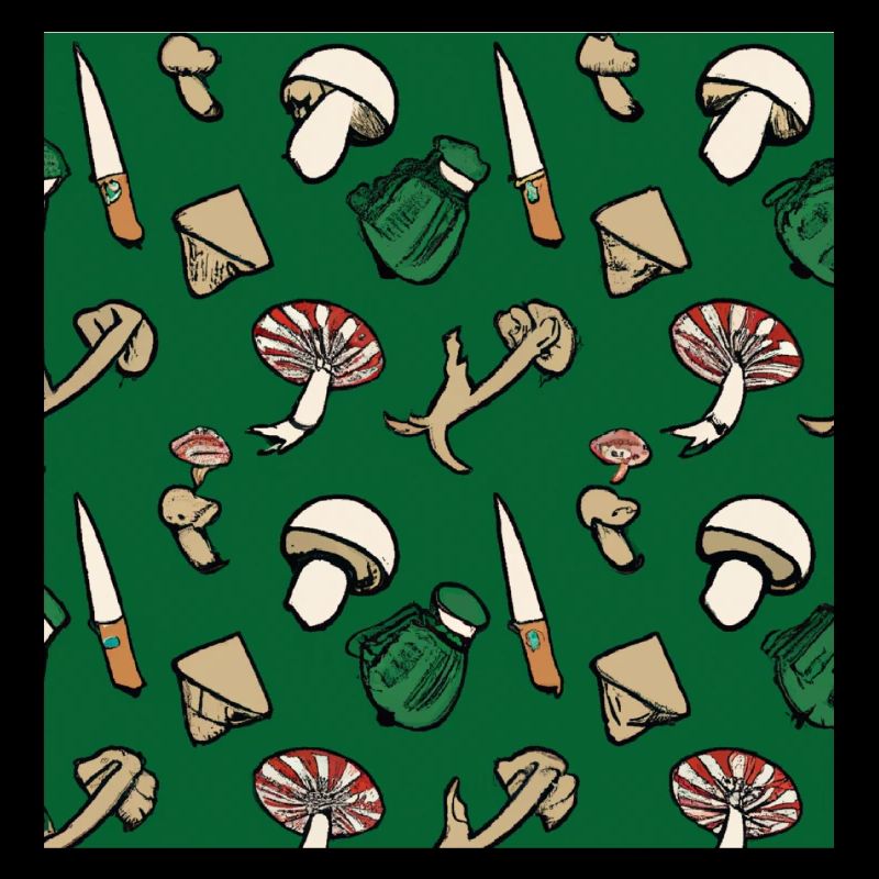 Pattern with mushrooms