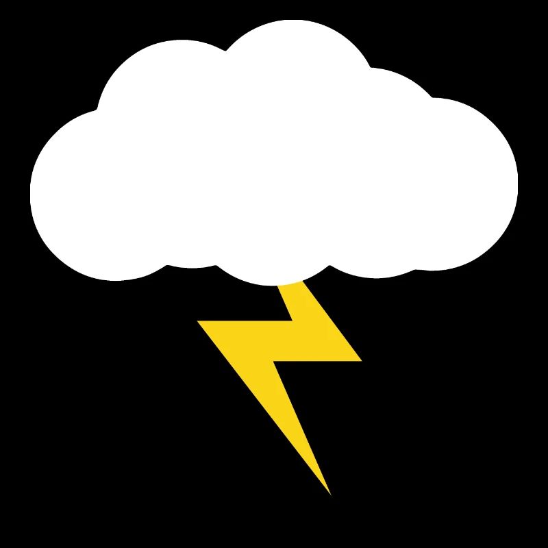 Wolke mit gelben Blitz/ Blitz Design