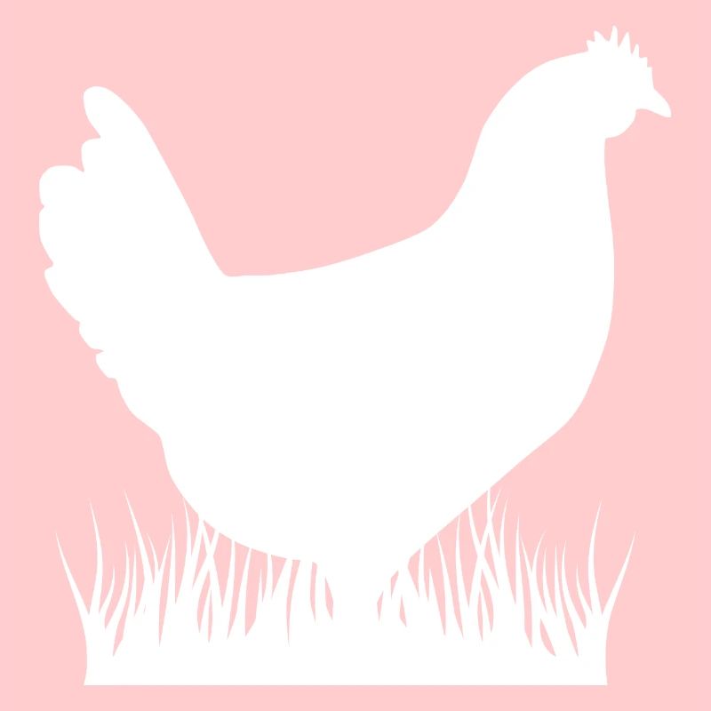 Silhouette de poulet blanc