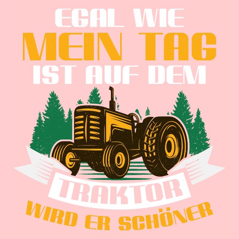 Auf dem Traktor wird er schöner Trecker Bauer