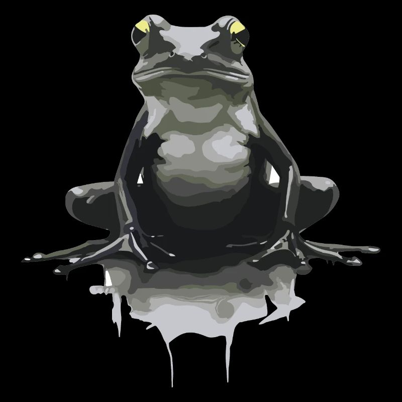 Stylized frog in close-up