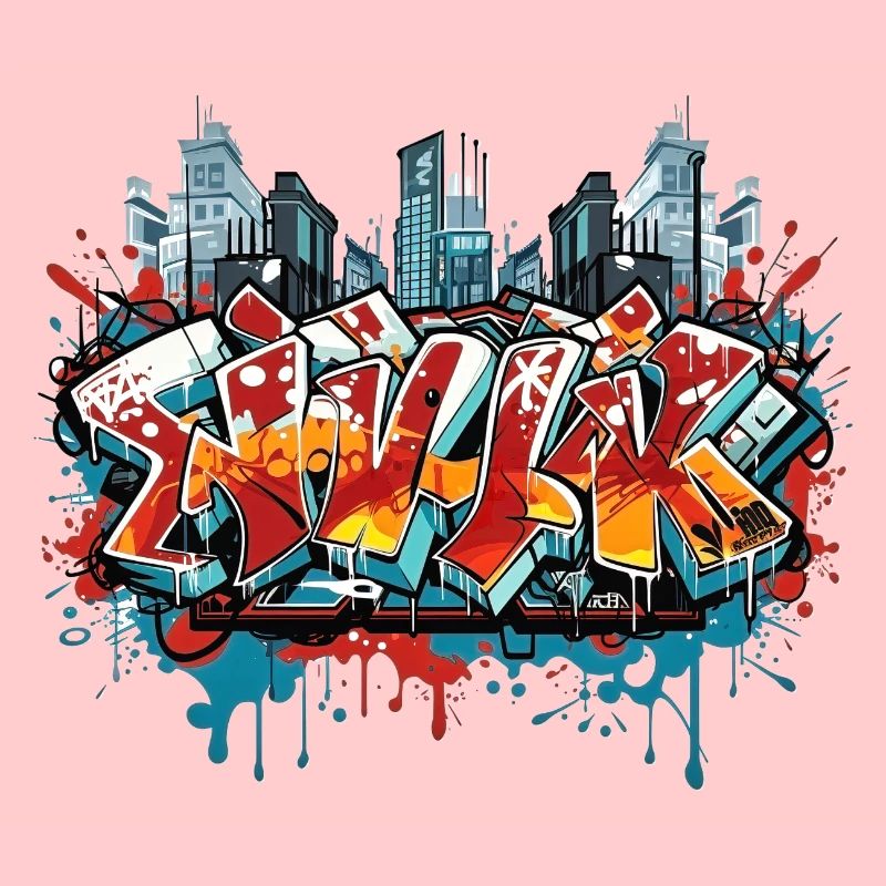 Spray Can Symphony Unique Graffiti Fashion