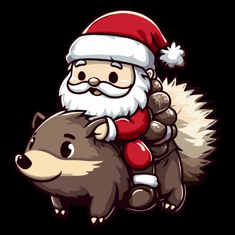 Igel Weihnachtsmann