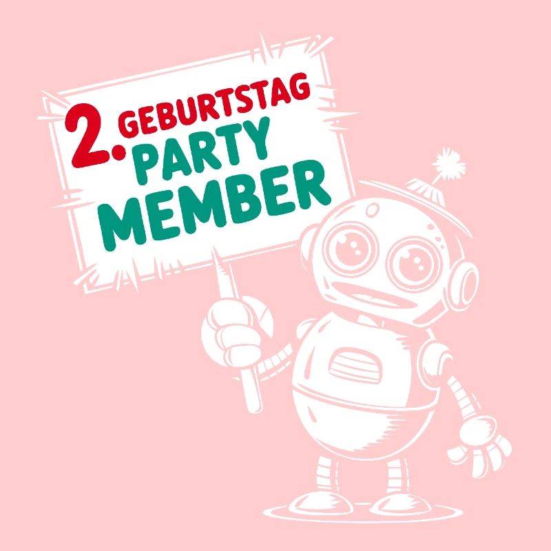 Ich bin zwei Jahre 2. Geburtstag Roboter