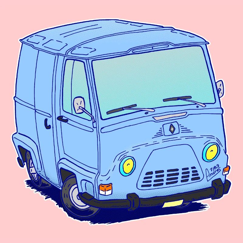 Classic French van without text